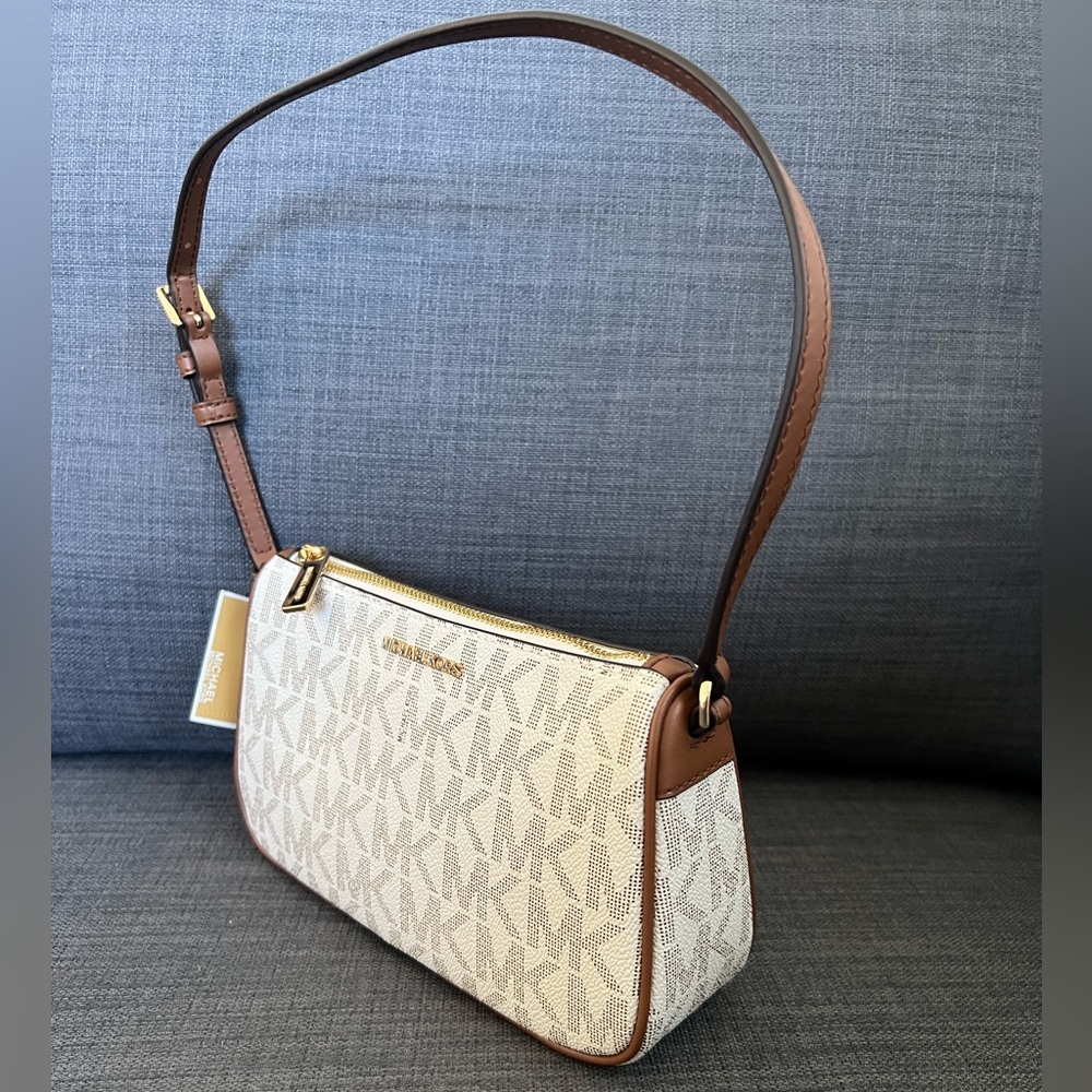 NWT MICHAEL KORS JET SET MEDIUM POUCHETTE BAG CLUTCH PURSE - Picture 4 of 8
